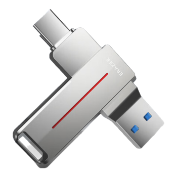 联想（Lenovo）256GB Type-C USB3.2 U盘 F502 MAX 银色读速230MB/s手机电脑两用360°旋转双接口优盘