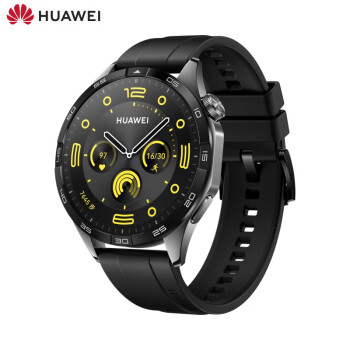 华为HUAWEI WATCH GT 4 46mm 曜石黑 黑色氟橡胶表带 华为手表智能手表