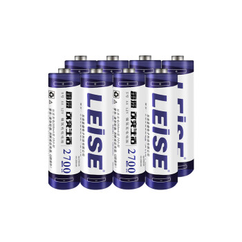 雷摄（LEISE）充电电池5号五号8节智能液晶套装(8节5号2700毫安电池+8槽液晶充电器）适用:麦克风/玩具#C818A