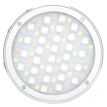 神牛 Godox R1 LED闪光灯圆形创意补光灯单反相机常亮灯内置锂电（银色）
