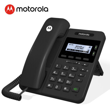 摩托罗拉(Motorola) SIP电话机座机 IP话机固定电话 家用办公 百兆VOIP 双网口前台客服呼叫中心 100IP-2