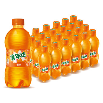 百事可乐 美年达 Mirinda 橙味 碳酸饮料 300ml*24瓶 (新老包装随机发货) 