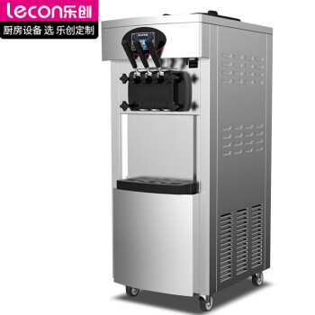 乐创（lecon）冰淇淋机商用全自动甜筒机圣代机立式 品牌双压压缩机 预冷保鲜7天免清洗 YKF-8228H