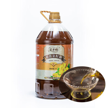 玺丰收 原香菜籽油5L/桶 厨房炒菜烹饪煎炸 食用油炒菜油