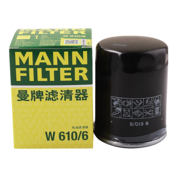 曼牌（MANNFILTER）机油滤清器机滤机油滤芯W610/6思域雅阁缤智飞度CRV思铂睿冠道