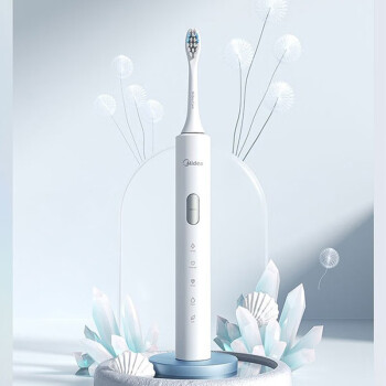 美的（Midea）电动牙刷成人智能声波震动牙刷 S1P-2白色