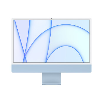Apple/苹果iMac24英寸蓝色4.5K屏八核M1芯片(8核图形处理器)8G512GSSD一体式电脑主机MGPL3CH/A
