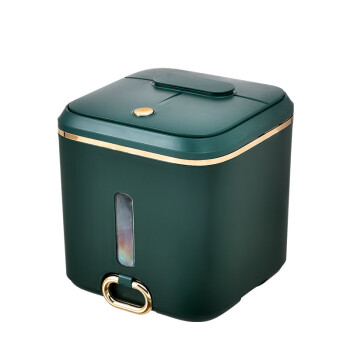 铭碟 家用装米桶食品级密封面桶储存罐米缸粮米面箱 轻奢绿30斤装