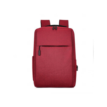 华纳海姆 VANAHEIMR大容量2023新款USB双肩背包简约商务休闲双肩包女男电脑包酒红色