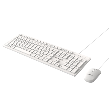 联想（Lenovo）异能者有线键鼠套装 键盘鼠标套装 小新 拯救者笔记本电脑无线鼠标 全尺寸键鼠套装  KM300s 白色