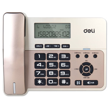 得力（deli）HCD6238P/TSDL 电话机座机 固定电话 办公家用 横式大屏 三组亲情号一键呼叫 （796）