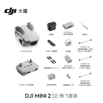 大疆（DJI） Mini 2 SE 畅飞套装 入门迷你航拍机 小型便携遥控飞机 长续航智能拍摄航拍器 +128G 内存卡
