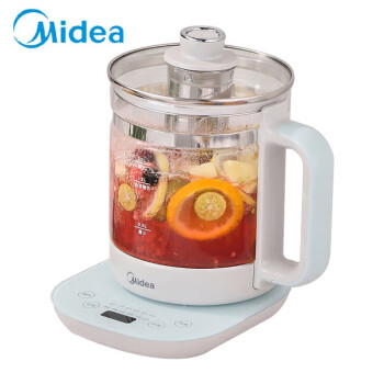 美的(Midea) 家用电水壶 多功能花茶壶 养生壶 小型玻璃煮茶壶 1.5L 15MY01