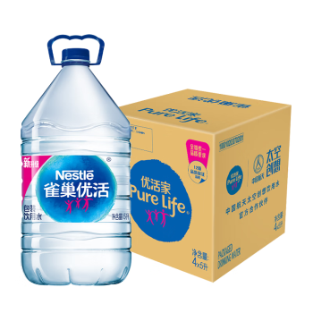 雀巢优活饮用水5L*4瓶整箱装桶装水 太空创想联名款