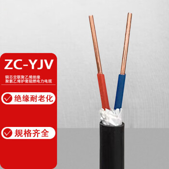 圣能电工电缆线ZC-YJV2*4平方 电压0.6/1KV国标阻燃单芯铜电缆【国标、足量足料】 计价长度：1M