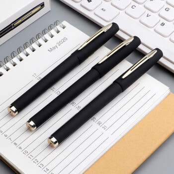 楷心大容量中性笔0.7mm 日常书写办公签字笔水笔 黑色 12支装