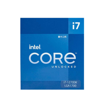 英特尔(Intel) i7-12700K 酷睿12代 处理器 12核20线程 单核睿频至高可达5.0Ghz 25M三级缓存 台式机CPU