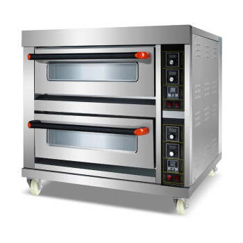 苏勒电烤箱商用盘大容量大型面包披萨蛋糕烘焙燃气烤箱 电脑款二层二盘