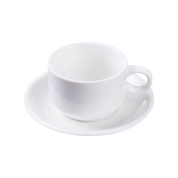 欧麦达白色陶瓷杯碟 200ml咖啡杯碟套装 50套起订