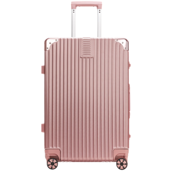 NAUTICA铝框行李箱万向轮拉杆箱耐磨大容量女玫瑰金旅行箱24英寸密码皮箱