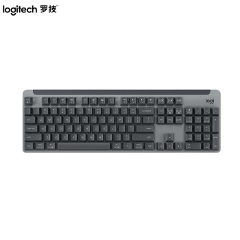 罗技（logitech）K865 无线蓝牙机械键盘 104键全尺寸商务办公便携 多设备键盘 兼容macOS TTC红轴 黑色