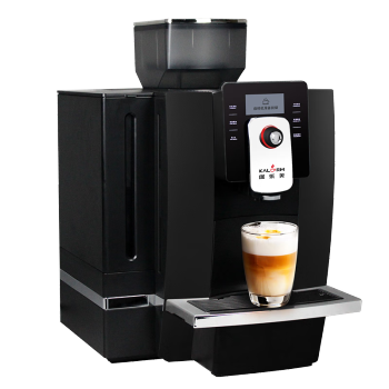 咖乐美（KALERM）K1601L咖啡机（黑色）中/英文操作 美式自动上水商用 大容量现磨全自动咖啡机