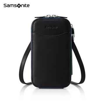 Samsonite/新秀丽男女手机包牛皮革斜挎包商务时尚大容量 TK6*09011 黑色