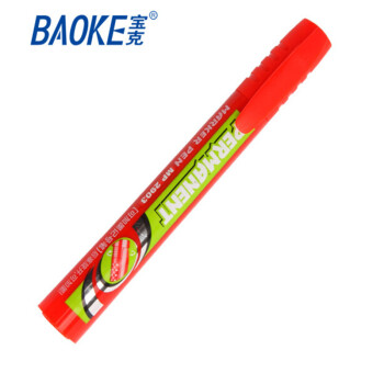宝克（BAOKE) 油性记号笔 可加墨记号笔 速干 物流标记大头笔 2.5mm 红 MP2903A 12支/盒