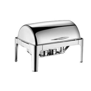 北府商用自助餐炉不锈钢餐炉展示架电加热餐具器皿   9L钢盖二格酒精加热