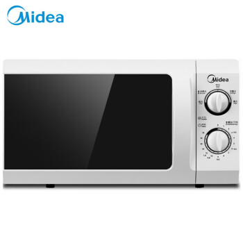 美的（Midea） 微波炉机械旋钮老式经典款双旋钮五档火力35分钟定时侧开门款M1-211A解冻老人用台式 白色【21L】