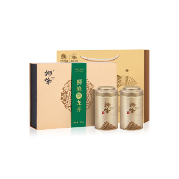 狮峰牌 茶叶 2023新茶春茶 明前龙井茶 特级 绿茶 经典礼盒装250g