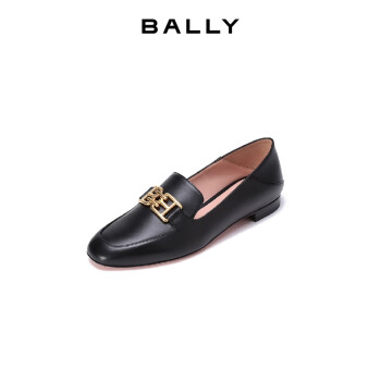 巴利（BALLY）女士乐福鞋平底鞋黑色ELLAH FLAT 901 6300070 3.5/36.5