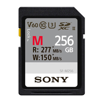 索尼（SONY）256GB SD存储卡 SF-M256/T2 M系列 相机摄像机内存卡 U3 C10 V60 UHS-II读速高达277MB/s