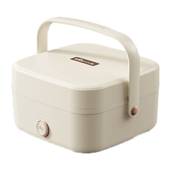 小熊（Bear）电热饭盒 加热饭盒免注水 保温饭盒便携式热饭神器 插电自热饭盒白色 DFH-D10Q1