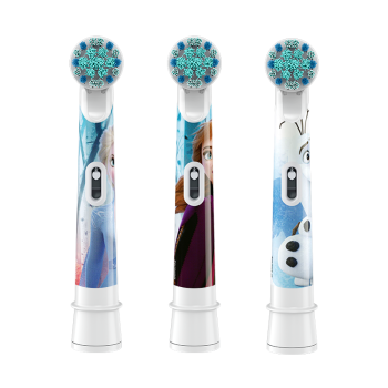 欧乐B儿童电动牙刷头3支装冰雪奇缘 适用D103KD100KPro1kidsEB10/EB10S-3K软毛刷头（图案包装随机发）