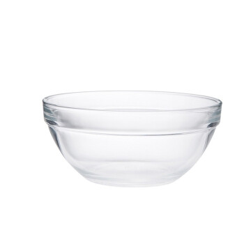 希娣恩 家用透明玻璃碗 水果沙拉碗学生泡面创意甜品耐热汤碗餐具 12cm普通款