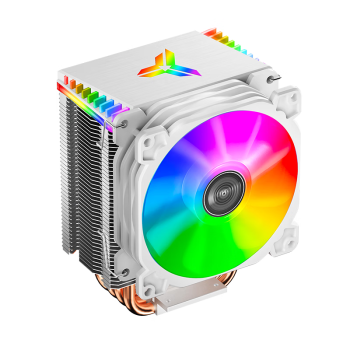 乔思伯（JONSBO）CR-1400幻彩版 白色 塔式CPU散热器（主板5VARGB同步/4热管/PWM风扇/附硅脂/支持LGA1700）