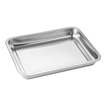 美厨（maxcook）304不锈钢盘子方盘 加深方盘长方形餐盘 烧烤托盘45cm MCFT6586