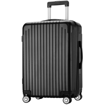 梵地亚行李箱男24英寸万向轮拉杆箱大容量旅行箱飞机密码箱女皮箱子黑色