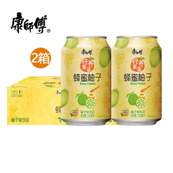 康师傅 蜂蜜柚子【310ml×24罐】×2箱 果味饮料 夏日清凉茶饮料