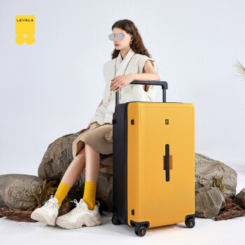 地平线8号（LEVEL8）行李箱 男女28英寸大容量宽拉杆万向轮大旅行家PC拉杆箱 黄黑拼色