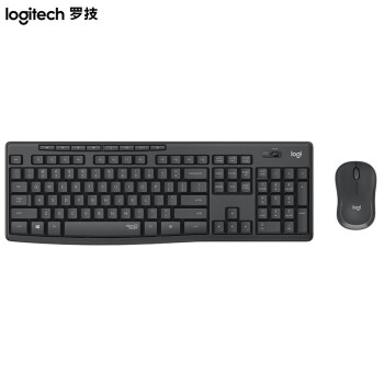 罗技（Logitech）MK295 无线键鼠套装 商务办公键鼠套装 全尺寸 带无线2.4G接收器 黑色