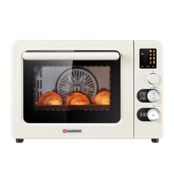 海氏（Hauswirt）C45风炉电烤箱家用烘焙多功能小型全自动烤炸一体机大容量发酵箱 米白色 1号会员店