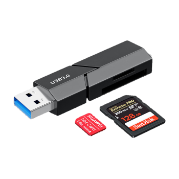 连拓 USB3.0高速读卡器二合一 华为NM卡读卡器 NM卡/SD卡 支持荣耀手机平板NM内存卡 监控相机存储卡