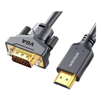 胜为（shengwei） HDMI转VGA线 高清视频转接线 投屏转换器线 电脑笔记本盒子连投影仪电视显示器 1米 AHV0010G