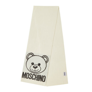 莫斯奇诺（moschino）男女同款灰色小熊款羊毛围巾 30752 M2785 002