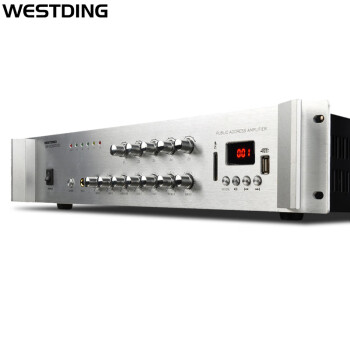 威斯汀（WESTDING）MP-VCM250定压功放机 吸顶喇叭公共校园广播大功率 五分区功放 背景音乐系统
