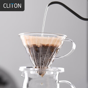 CLITON手冲咖啡滤杯 滴漏式家用咖啡壶过滤网过滤器1-2人份器具CL-CF19