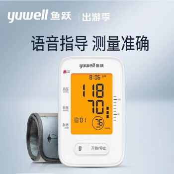 鱼跃（yuwell）臂式电子血压计精准家用测压仪器语音血压测量计YE620E