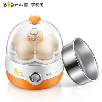 小熊（Bear）煮蛋器蒸蛋器单层家用自动断电蒸鸡蛋器蒸蛋机炖蛋器蒸蛋锅防干烧便携式ZDQ-2201 橙色 RY